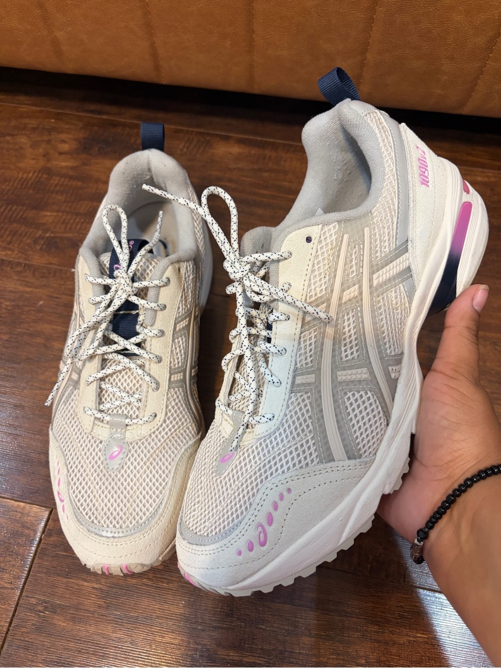 ASICS Women's Gel 1090 V2 sneakers in an oatmeal and oyster grey